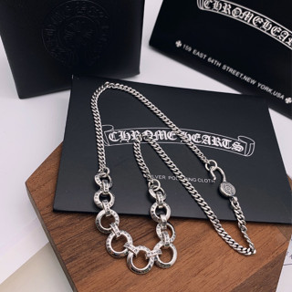 925 เงินสเตอร์ลิง Chrome Hearts สร้อยคอสร้อยคอโซ่กระดูกไหปลาร้าย้อนยุคแฟชั่นแฟชั่นอเนกประสงค์สำหรับผู้ชายและผู้หญิง