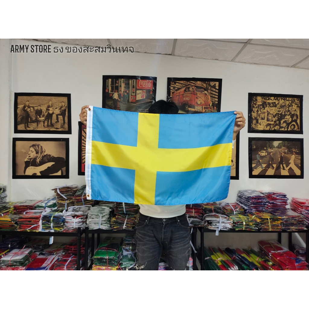 lt-ส่งฟรี-gt-ธงชาติ-สวีเดน-sweden-flag-4-size-พร้อมส่งร้านคนไทย