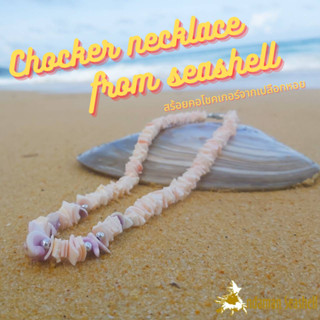 Andaman seashell สร้อยคอโชคเกอร์จากเปลือกหอย 1-3 สีชมพู