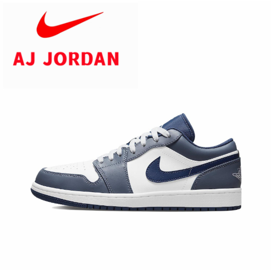 รองเท้าบาสเก็ตบอล-air-jordan-1-low-retroน้ำเงิน