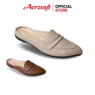 Aerosoft (แอโร่ซอฟ) รองเท้าคัทชูส้นแบน รุ่น CW3337