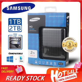 ฮาร์ดดิสก์ภายนอก Samsung 2TB/1TB usb3.02.5 HDD แบบพกพา รับประกัน 3 ปี