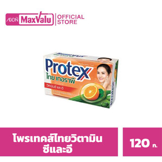 Protex โพรเทคส์ สบู่ก้อน ไทย เทอราพี วิตามินซี และ อี 120 กรัม สบู่ส้ม