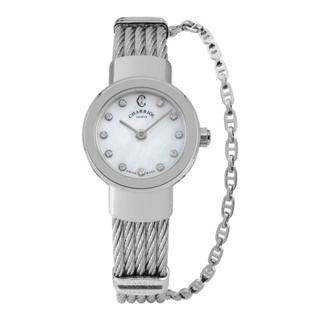 WCR*STMS.500.002 ST-TROPEZ 20, Steel, White MOP Dial 11 White Diamonds 0.05Cts, Steel Cable