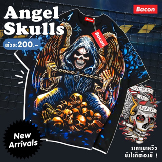 เสื้อโอเวอร์ไซส์ OVP ลายAngel Skulls