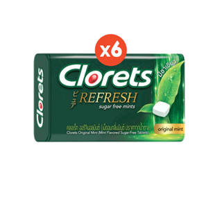 โปรโมชั่น : แพ็ค 6 กล่อง Clorets Original Mint คลอเร็ท ออริจินอลมินต์ แบบกล่อง 25.5 กรัม