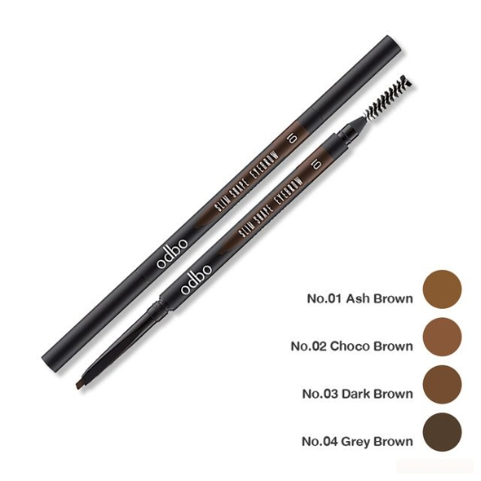 odbo-slim-shape-eyebrow-auto-pencil-od703-ดินสอเขียนคิ้วแบบแท่งหมุนระบบออโต้ล็อค