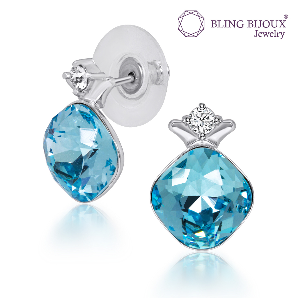 bling-bijoux-ต่างหู-เหลี่ยม-คริสตัล-aquamarine-blue-fire-swarovski-เงินแท้