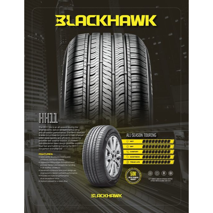 ถูกที่สุด-ส่งฟรี-ยางรถยนต์-195-55r15-blackhawk-รุ่น-hh11-ยางใหม่ปี-23