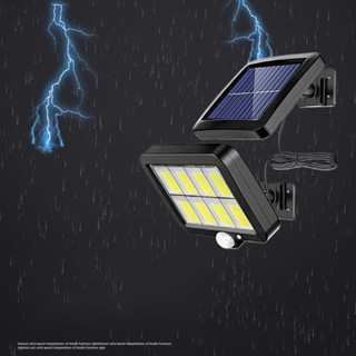 3โหมด Solar light COB ไฟติดผนังโซล่าเซลล์พลังงานแสงอาทิตย์ เซ็นเซอร์อัตโนมัติ โคมไฟ ไฟกลางแจ้ง กันน้ำ A855