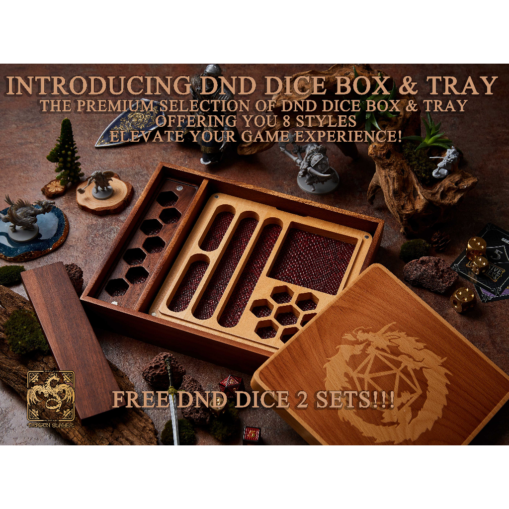 CUSTOM Decorated Faux Leather Dice Tray & Dice Box Free Dice 2 sets ...