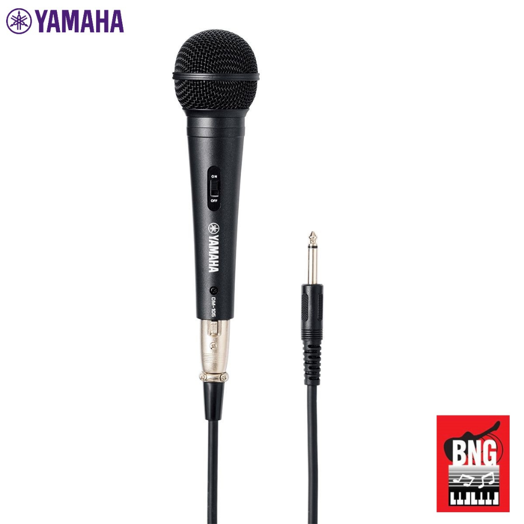 yamaha-dm-105-ไมโครโฟนแบบ-dynamic-พร้อมสายไมค์-ความยาว-5-เมตร-ไมค์อัดเพลง-ร้องเพลง-ระดับคุณภาพ