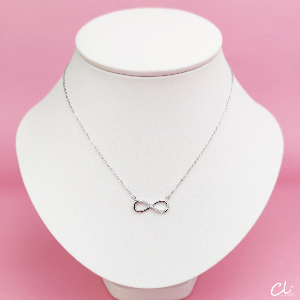 สร้อยคอ-infinity-เงินแท้-ไม่ลอก-ชุปทองคำขาว-18k