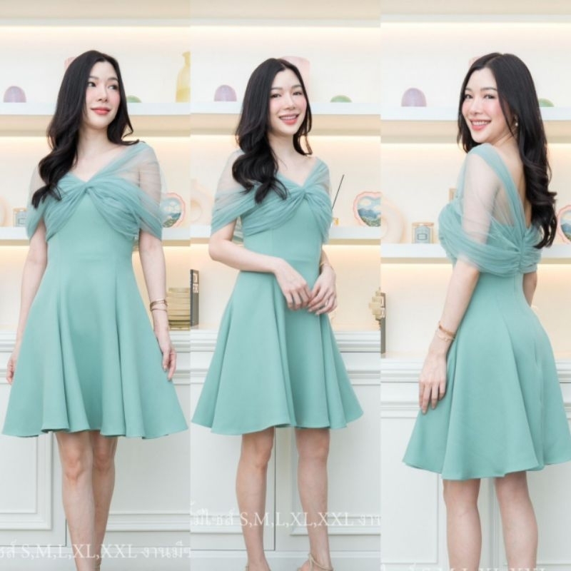 c041-ชุดเดรสสั้น-ชุดราตรีสั้น-ไซส์s-xxl-ใส่เที่ยว-ใส่ออกงาน