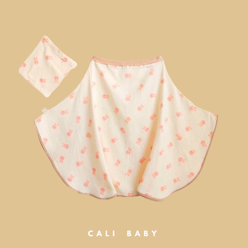 ผ้าคลุมให้นม-ผ้ามัสลินเกาหลี-ป้าย-cali-baby-สไตส์คุณแม่ยุคใหม่-ไม่มีโครง-สินค้าพร้อมส่ง