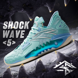 【Anta X Kyrie irving】shock wave 5 รองเท้าบาสเก็ตบอลชาย กันลื่นทนต่อการสึกหรอ รองเท้ากีฬาผู้ชาย  812331106-3 Official Sto