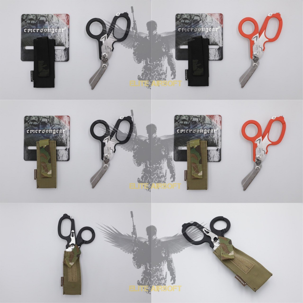 ซองกรรไกรแพทย์สนาม-ยี่ห้อ-emerson-กรรไกรแพทย์สนาม-ทรง-lm-raptor-tactical-edc-scissor-pouch-paramedic-scissors