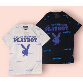 พร้อมส่ง💥เสื้อยืดเพลบอย playboy งานปักนูน ป้ายห้อย ผ้าคอตตอน คอกลม ราคาถูก มีบริการเก็บเงินปลายทาง