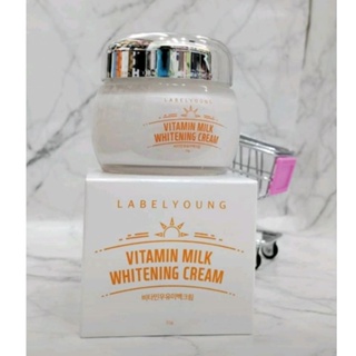 ครีมหน้าสดเกาหลี LABELYOUNG Vitamin milk whitening cream 55 g. (Exp.2026-03-08)