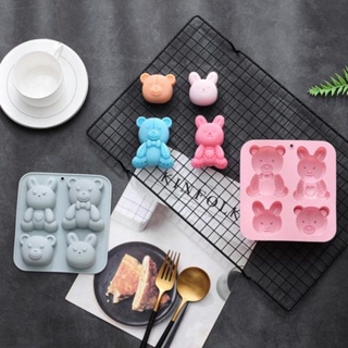 Bear&Rabbit Silicone โมลด์ กระต่ายคู่หมี า