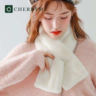 CHERRYMU รุ่น CY04 ผ้าพันคอ Rabbit fur scarf