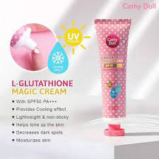 cathy-doll-l-glutathione-magic-cream-ครีมกันแดดละอองน้ำที่ปรับสีผิวให้ขาวกระจ่างใส
