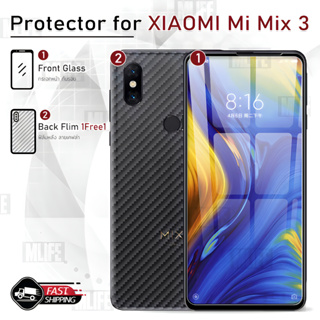 MLIFE - กระจก 9D เต็มจอ Xiaomi Mi Mix 3 ฟิล์มกระจก ฟิล์มกันรอย เคส ฟิล์มหลัง ฟิล์มหลังเครื่อง Tempered Glass