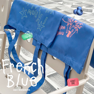 Amywanders กระเป๋าผ้า French Blue wanders tote