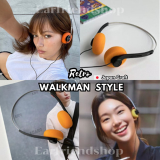 หูฟังครอบหูวินเทจ Y2K ได้ฟองน้ำสองสี สุดคุ้ม!!!  🧡Retro Walkman🖤 เสียงดี 🇹🇭 พร้อมส่ง 🇹🇭