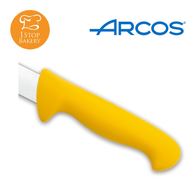 arcos-spain-293700-pastry-knife-flexible-yellow-300mm-มีดหั่นขนมปังฟันเลื่อย