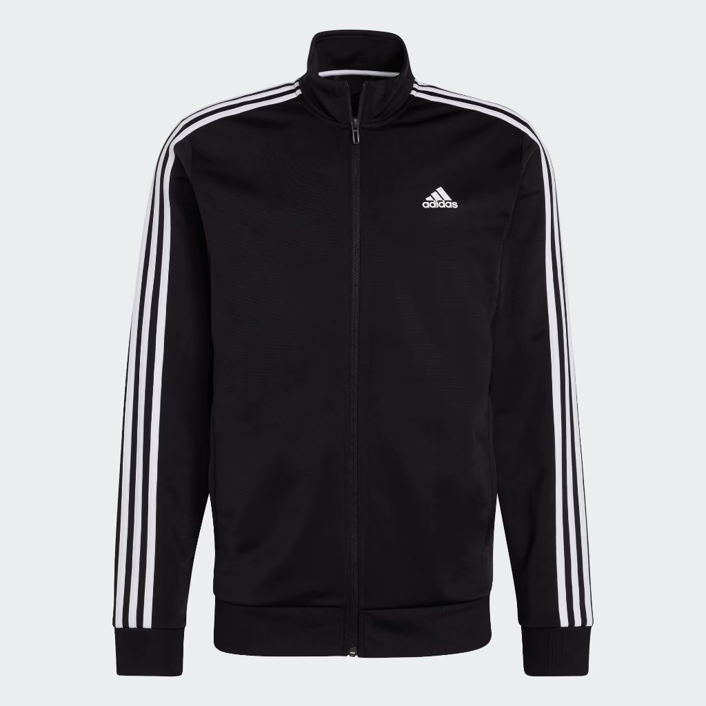 Adidas เสื้อแจ็คเก็ตผู้ชาย Essentials Warm-Up 3-Stripes Track Jacket ...