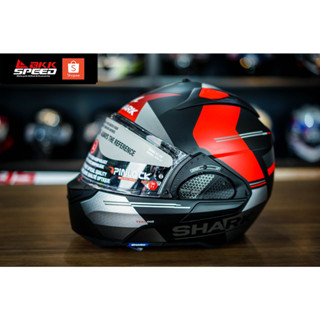 Shark EVO GT Tekline Black Red (KUR) หมวกยกคาง Flip Back