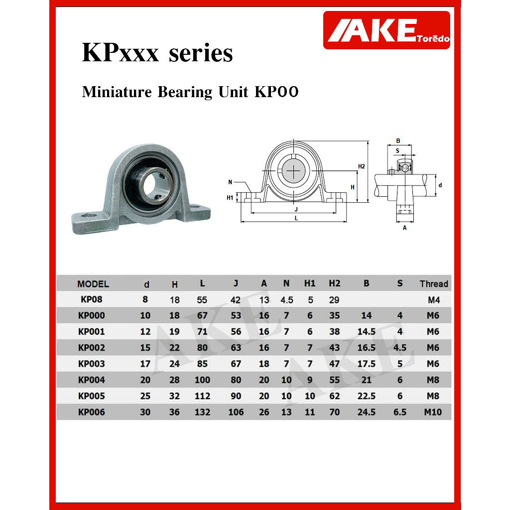 Cuscino In Lega Di Zinco KP KFL000 001 002 003 004 – Blocco Orso Romboide/Base Verticale - Foto 3