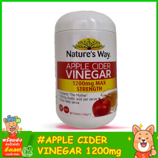 Exp.06/2025 Natures Way Apple Cider Vinegar 1200mg Max Strength 90Tablets