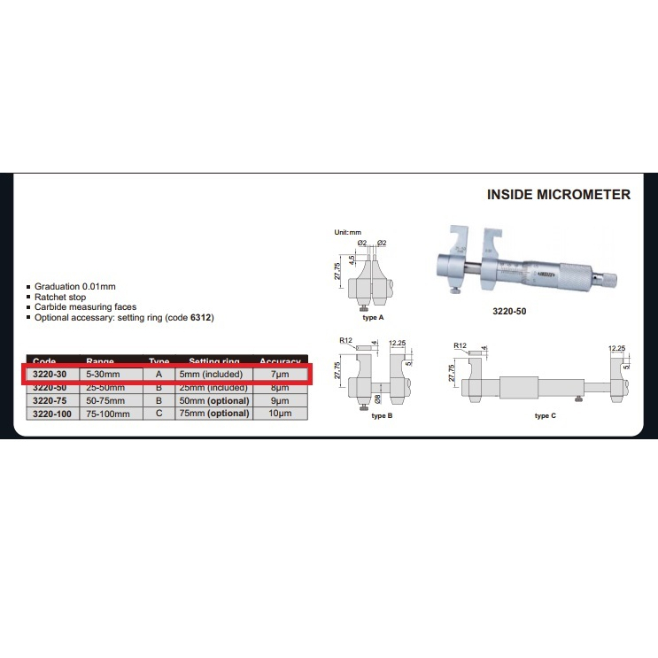 inside-ไมโครมิเตอร์วัดรูใน-รุ่น-3220-30-สินค้าใหม่-ภาพถ่ายจากสินค้าจริง