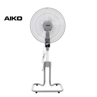 สินค้า AIKO #AK-D401 สีเทา พัดลมสไลด์ 16\" ใบพัดพลาสติก มีเทอร์โมฟิวส์ *** รับประกันมอเตอร์ 3 ปี