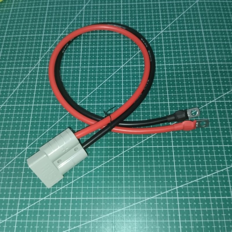 (1ชิ้น) สายเชื่อมต่อแบตเตอรี Anderson plug 50A พร้อมสายไฟซิลิโคน 8AWG