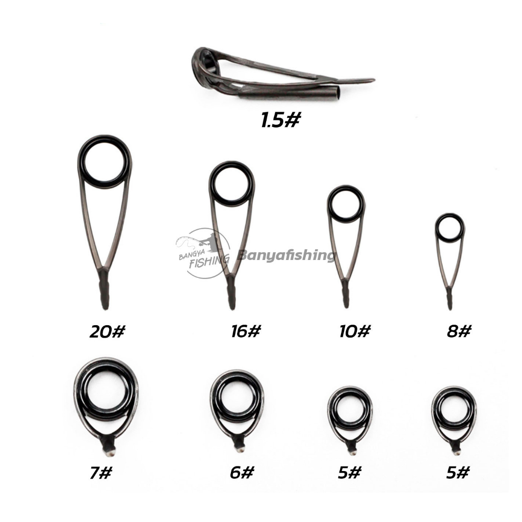 ไกด์-ไกด์ทรงk-ไกด์สแตลเลส-1-ชุด-ทิปท็อป-ปลายไกด์-ไกด์ตกปลา-ไกด์คันเบ็ด-ไกด์สปิน-มีหลายขนาด-ไกด์ซ่อมคันเบ็ด-อุปกรณ์ตกปลา