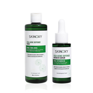 SKINOXY CICA Acne Defense Toner 300ml+Intensive Serum30ml โทนเนอร์ คู่กับ เซรั่ม