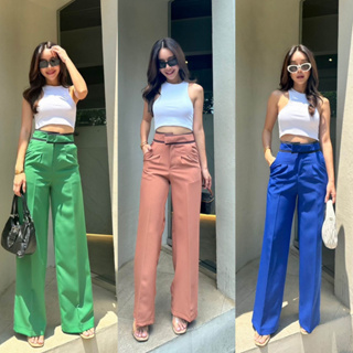 Paula high waist pant กางเกงเอวสูง ป้ายpromthong