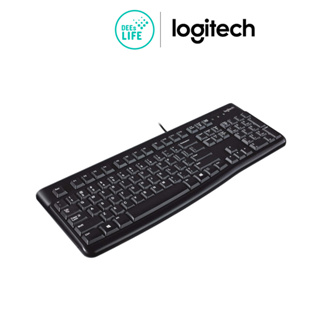 Logitech โลจิเทค Keyboard คีย์บอร์ด ไทย-อังกฤษ รุ่น K120 สีดำ