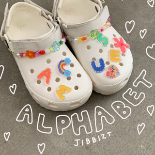 🌼ตัวPหมดค่า🌼amuse stuff-jibbizt alphabet for crocs ตัวอักษรติดรองเท้าcrocs