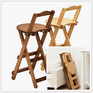 70-97ซม.ไม้พับเก้าอี้พนักพิงเก้าอี้บาร์,สามารถพกพาน้ำหนักได้มากพับห้องรับประทานอาหารสบายเก้าอี้