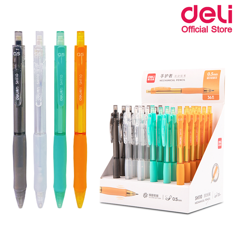 deli-sh110-mechanical-pencil-ดินสอกด-ขนาด-0-5mm-แพ็คกล่อง-36-แท่ง-ดินสอ-เครื่องเขียน-อุปกรณ์การเรียน-อุปกรณ์เครื่องเขียน