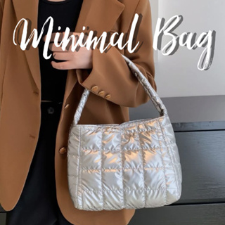 Minimal bag กระเป๋าถือสีเงินเมทัลลิค สายมินิมอล✨