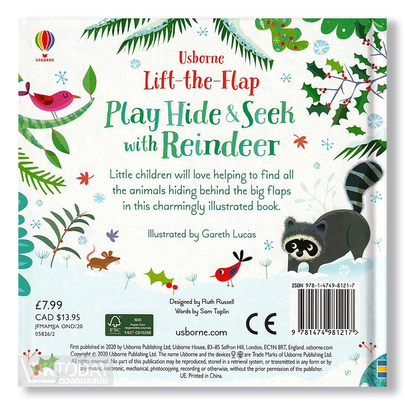 dktoday-หนังสือ-usborne-lift-the-flap-play-hide-amp-seek-with-reindeer-age-2