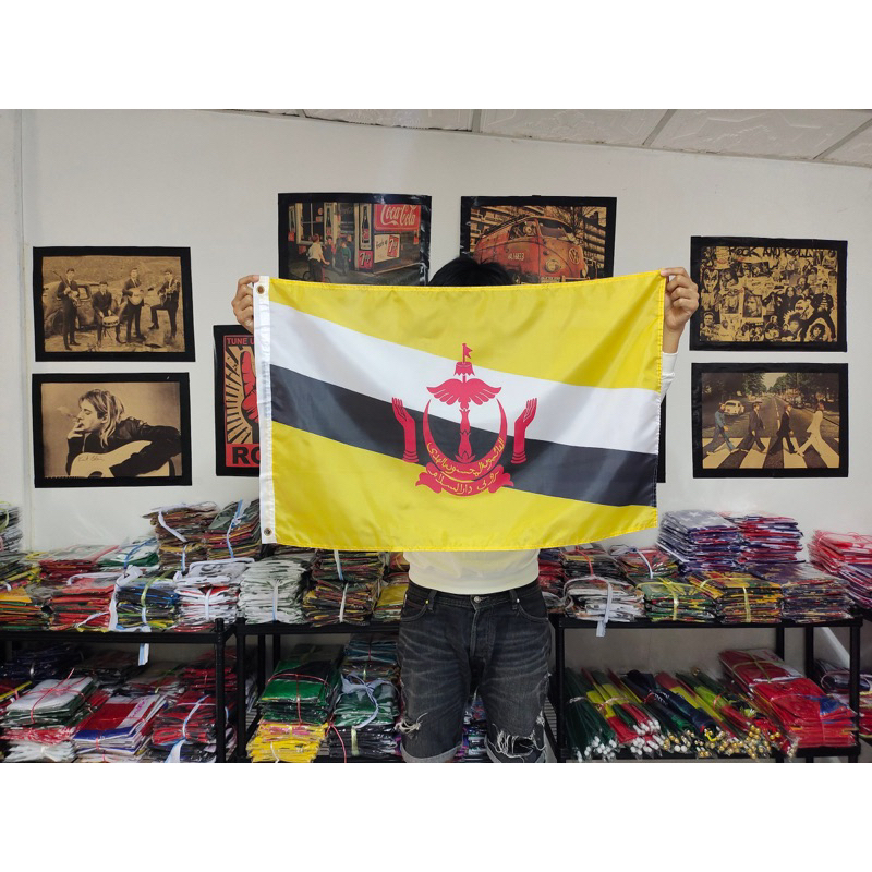 lt-ส่งฟรี-gt-ธงชาติ-บรูไน-brunei-flag-4-size-พร้อมส่งร้านคนไทย