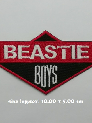 ตัวรีดติดเสื้อ Beastie Boys อาร์มรีด อาร์มปัก ตกแต่งเสื้อผ้า หมวก กระเป๋า แจ๊คเก็ตยีนส์ Hipster Embroidered Iron On Sew
