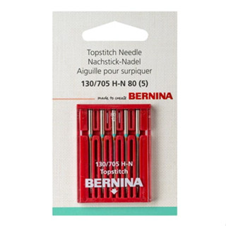 BERNINA เข็ม Topstitch สำหรับจักรเย็บบ้าน ขนาดเข็มเบอร์ 80/12 เหมาะกับเย็บเส้นด้ายที่มีขนาดใหญ่