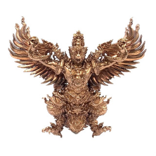 พญาครุฑวัดครุฑธาราม รุ่นชนะมาร เนื้อทองแดงขัดยาดำ